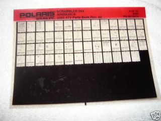 Polaris 2000 Scrambler 2x4 ATV Parts Manual Microfiche