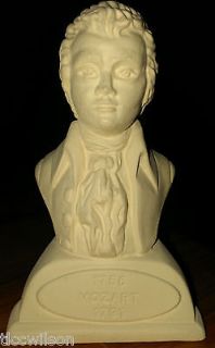 mozart small figurine bust ceramic nice  3