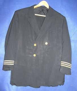 1940s   1950 Vintage Delta Airlines Captain Pilot Uniform Jacket 