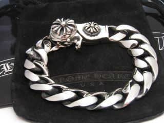 the chrome hearts silver hallmark and 2000sterling in the clasp area 