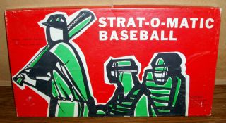 Original 1970 Strat O Matic Baseball Board Game