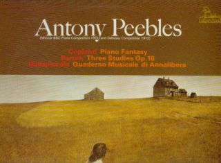 Unicorn RHS 323 Antony Peebles Piano Copland Signed LP