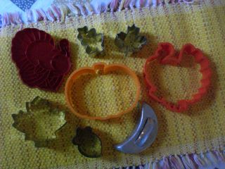 Autumn Leaves Thanksgiving Turkey Cookie Cutters Lot