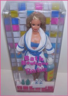 Bath Boutique Barbie Doll w Bathrobe 1998 New