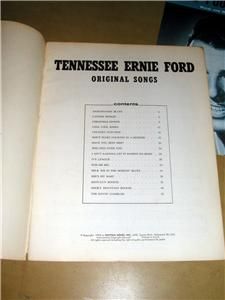 tennessee ernie ford lot 1 book sheet music