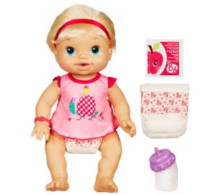 hasbro baby alive wets and wiggles blonde blonde hair
