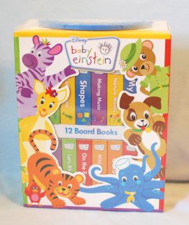 BABY EINSTEIN 12 Board Book Box Set Disney Gift *NEW* Shapes Colors 