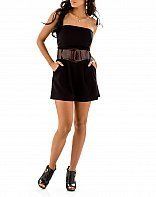 Baby Phat Belted Strapless Pleated Short Jumper