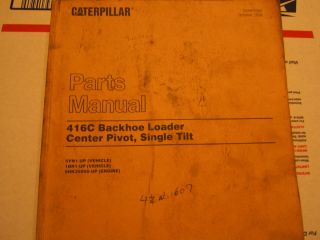 Cat Caterpillar 416C Backhoe Loader Parts Manual