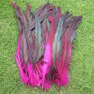 New 50 Pcs OVER BADGER SADDLE ROOSTER FEATHERS Rose colors 10 12 