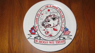 Arkansas Razorbacks Frankoma Pottery Plate #164 0f 500 Excellent