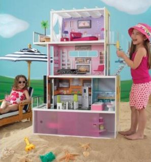   Beachfront Mansion Dollhouse Girls Pretend Play House 65385