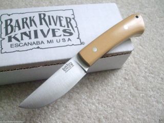 Bark River Woodland Special Hunting Knife Antique White Micarta 