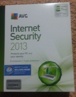 NEW Avg Internet Security + PC Tune Up 2012  3 PCs /2 years (CD and 