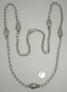 Barry Kieselstein Cord Sterling Silver Turtle Link Chain Necklace 40 
