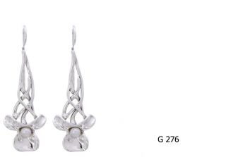 New Hagit Gorali Sterling Silver Earrings with Pearls Color White or 