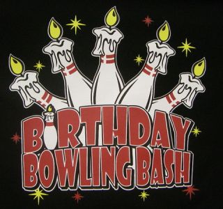 Birthday Bash Youth Bowling Button Up Shirt Red Black