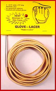 tan baseball glove lace repair kit complete with a threader wire and 