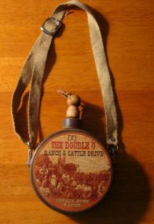 Vintage Country Western Dude Ranch Cattle Drive Canteen Old West 