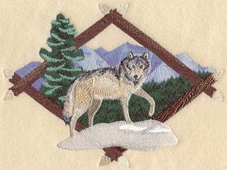 Wolf Embroidered Set 2 Bathroom Hand Towels U Pick