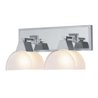 NEW 2 Light Bathroom Vanity Lighting Fixture, Brushed Nickel Chrome 