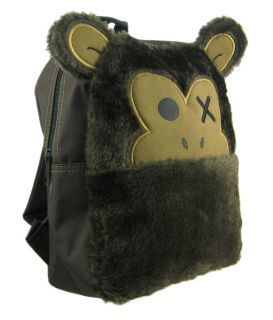 this beautiful brown and black nylon mini backpack is great for little