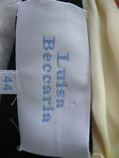 LUISA BECCARIA B&W Silk Sleeveless Dress Size 44