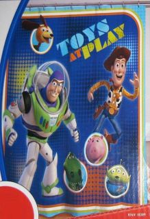   Pixar Toy Story Shower Curtain Fabric Buzz Lightyear Woody Kids