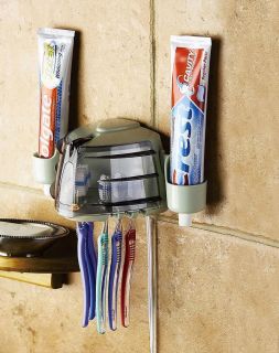 NEW Wall mount Toothbrush Holder Sanitizer Bath Bathroom Decor
