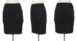 Sexy Refined Solid Plain Straight Pencil Skirt Above Knee Length 