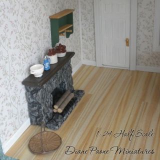 24 Half Scale Wooden Shelf Kit DIY Dollhouse Miniature