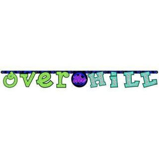 Over the Hill Metallic Letter Banner Party Decoration 5 feet long 7 