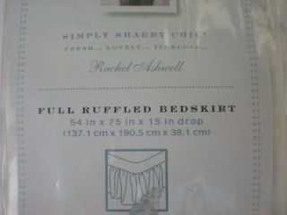 New Simply Shabby Chic White Bedskirt Dust Ruffle Full
