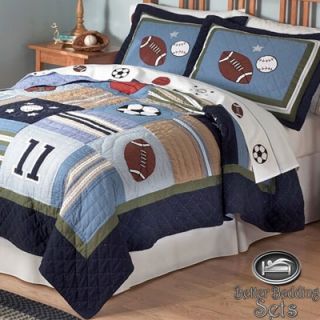   Sport Football Quilt Theme Bedding Set for Twin Full Queen Size