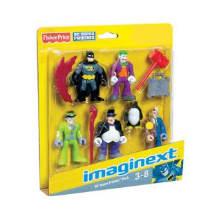 Imaginext DC Batman Figures Toy Set Joker Two Face Penguin Riddler 