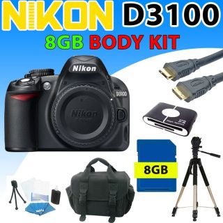 Nikon D3100 14 2 MP Digital SLR Camera 8GB Beginner Bundle Package 