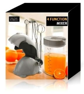   Mixer 4 Function Portable Battery Operated Mini Hand Held Mixer