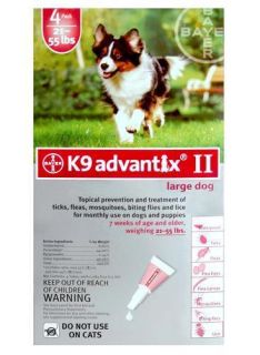 K9 Advantix Green Bayer For Dogs 21   55 lbs Large Dogs flea 