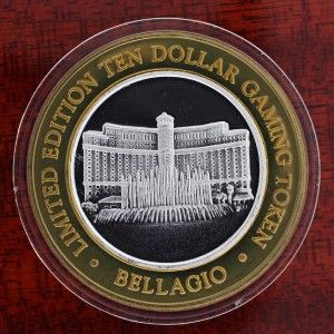 Bellagio Limited Edition Ten $10 Gaming Token .999 Fine Silver