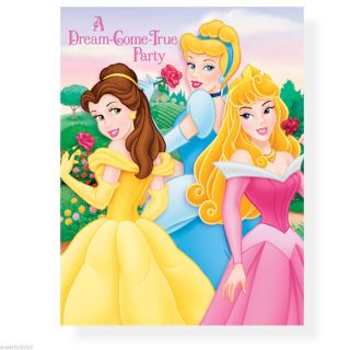 Disney Princess Invitations Belle Aurora Cinderella Birthday Party 