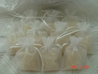 White 40 Bath Salt Salts in Organza Bags Shower Favors