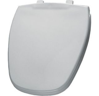 Bemis 124 0200 000 White Round Closed Front Toilet Seat with Cover and 