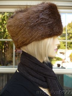 Brown Beaver Fur Hat for Men Women New