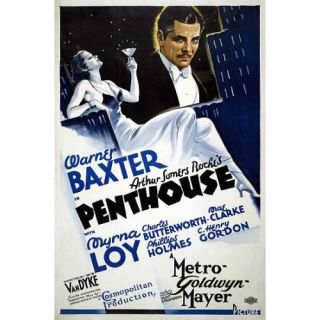 Vintage Movie Poster Warner Baxter Myrna Loy in Arthur Somers Roches 