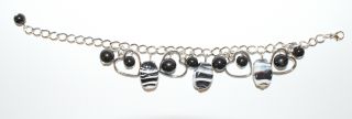  Glass Bead Bracelet Silver Charm Dangle Bracelets 18 Styles