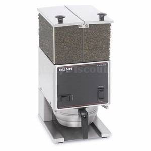 BUNN 26800.0000 COFFEE BEAN GRINDER TWO 3LB HOPPERS LOW PROFILE