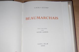 Sacha Guitry Beaumarchais Bois Gravés Par Henri Jadoux Raoul Solar 