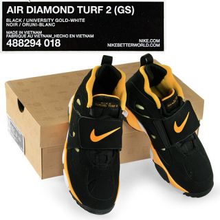   DIAMOND TURF 2 (GS) BIG KIDS Sz 7 Black Basketball Running Sneakers
