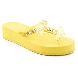 BCBGeneration Free Womens Size 10 Yellow Synthetic Flip Flops Sandals 