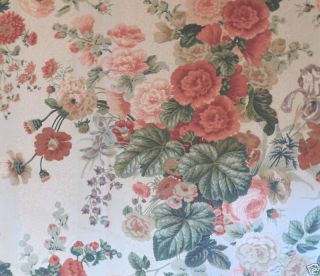 Clarence House Jean Monro Beauchamp Linen Floral Pink